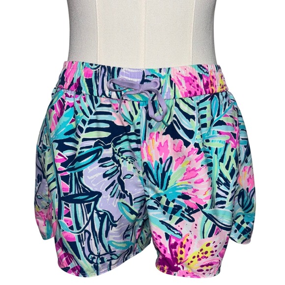 Lilly Pulitzer Run Around Shorts Slathouse Soiree Colorful Sz XS Coastal Beach - Picture 1 of 6